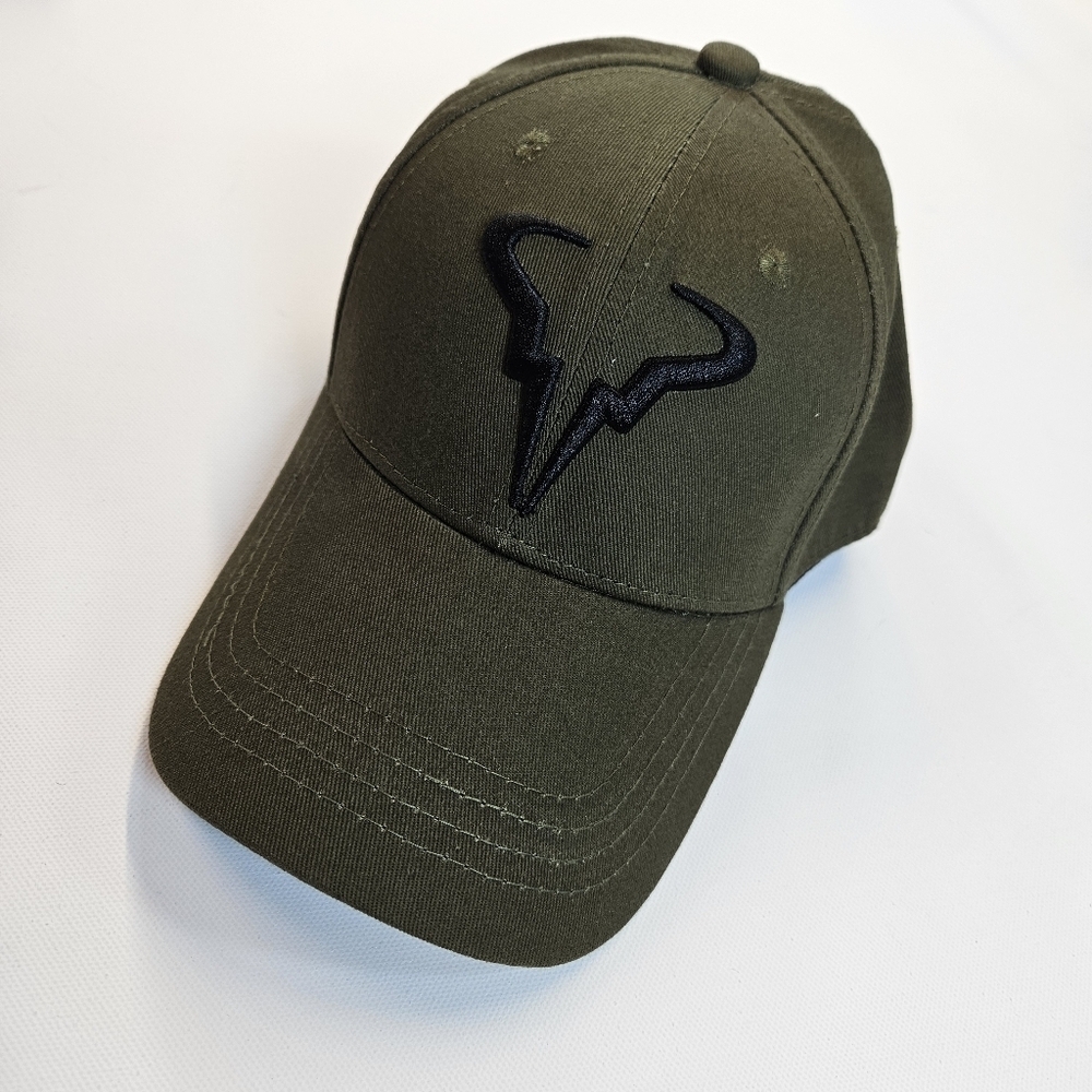 Green Stitched Rafa Baseball Cap Adjustable